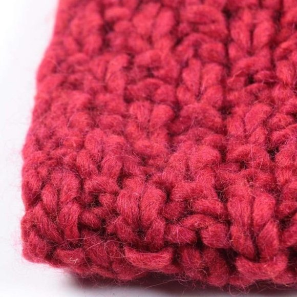 Vintage-Restoration Hardware Red Wool Blend Throw Italian made, ORIGINAL TAG - Picture 6 of 6